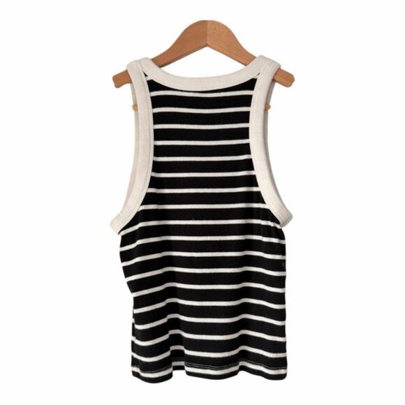 GAP Black and White Striped Tank Top - Picture 2 of 4